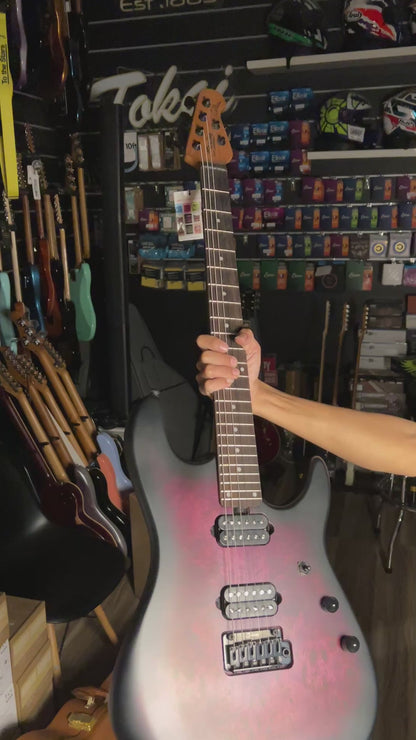 Sterling by Music Man Jason Richardson Cutlass Signature in Cosmic Purple Burst Satin