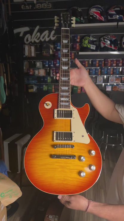 Epiphone 1960 Les Paul Standard Reissue in Washed Cherry Burst w/Case 25011520558