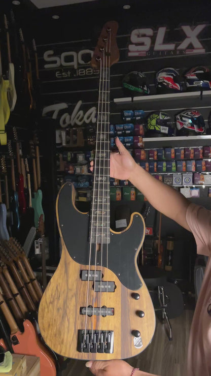 Schecter Model-T 4 Exotic in Black Limba W23091204