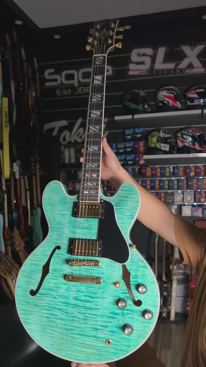 Gibson ES Supreme in Seafoam Green with Case 21624260
