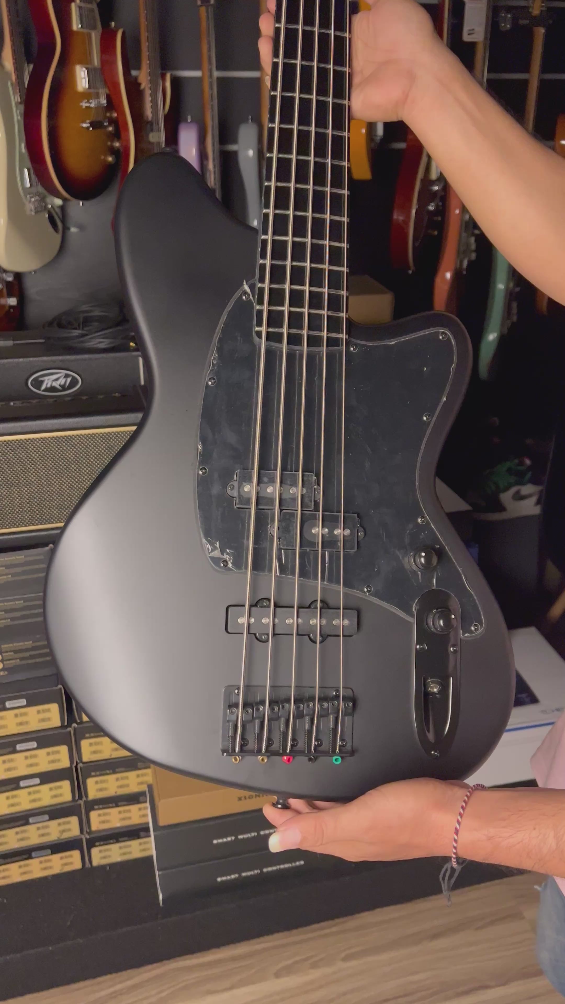 Ibanez TMB425B-BKF 5-String Talman Bass in Black Flat