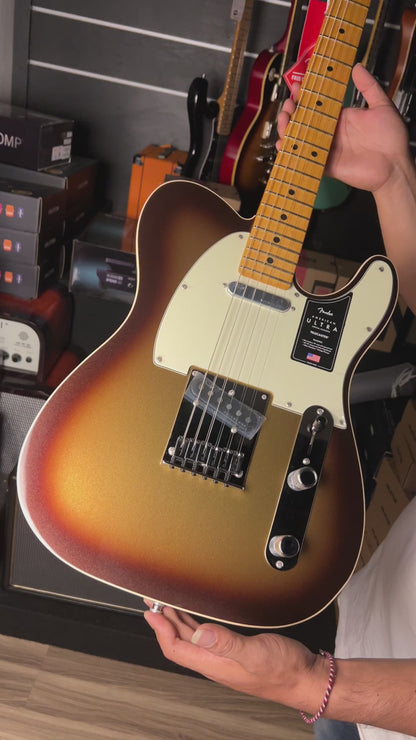 Fender American Ultra Telecaster พร้อม Maple FB สี Mocha Burst