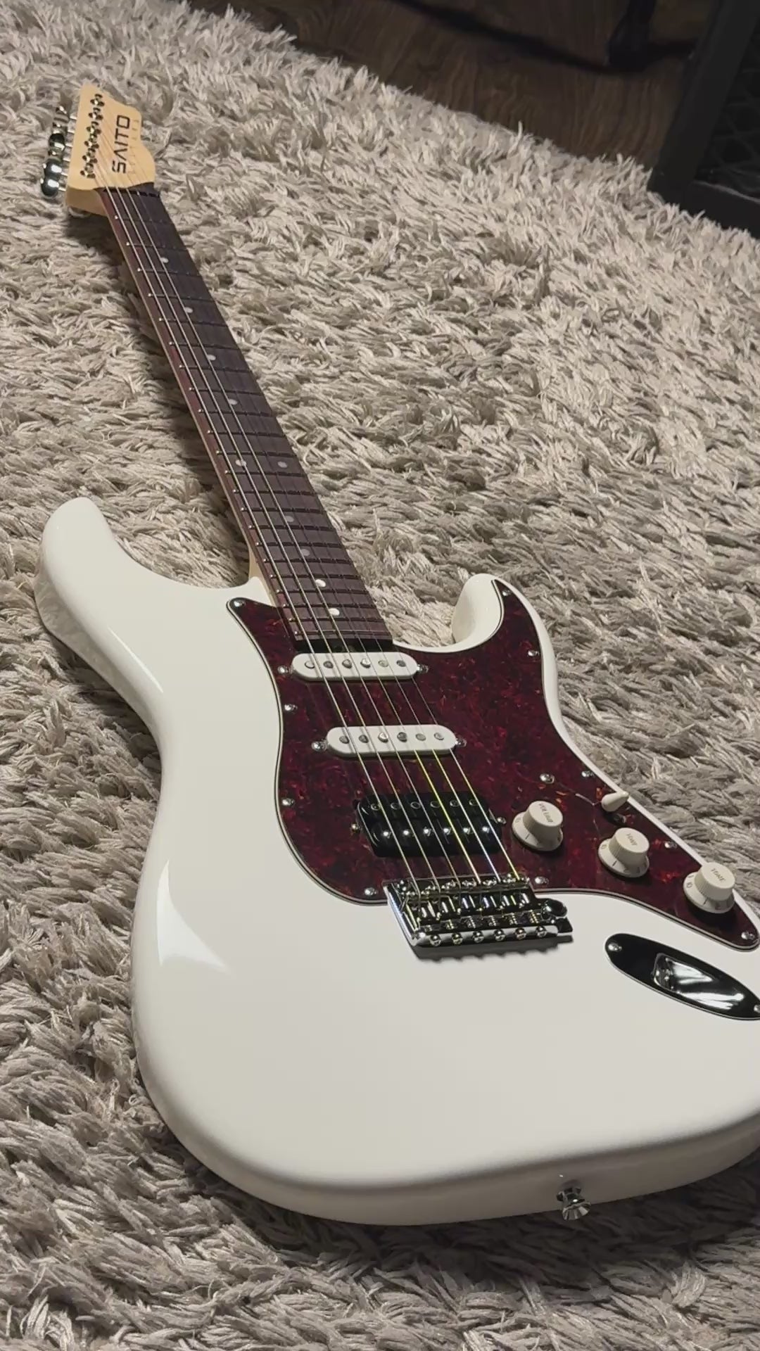 Saito S-622CS SSH Heritage with Rosewood in Olympic White with