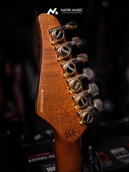 Soloking MT-1 FM 24 Deluxe HH MOD Fishman Fluence Gold in Shaded Edgeburst Nafiri Special Run