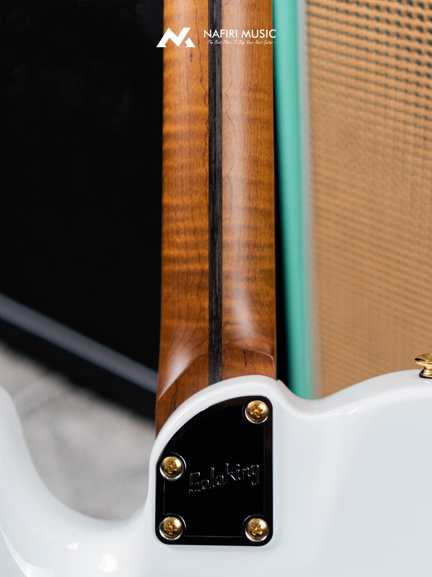 Soloking MT-1 Custom 24 FMN Elite with Flame Neck in Larimar Nafiri Special Run