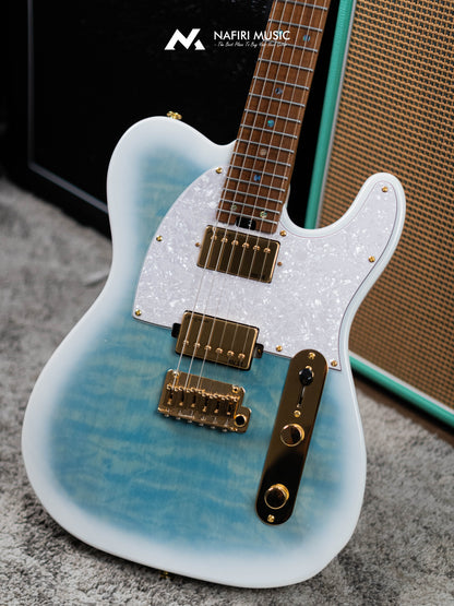 Soloking MT-1 Custom 24 FMN Elite with Flame Neck in Larimar Nafiri Special Run
