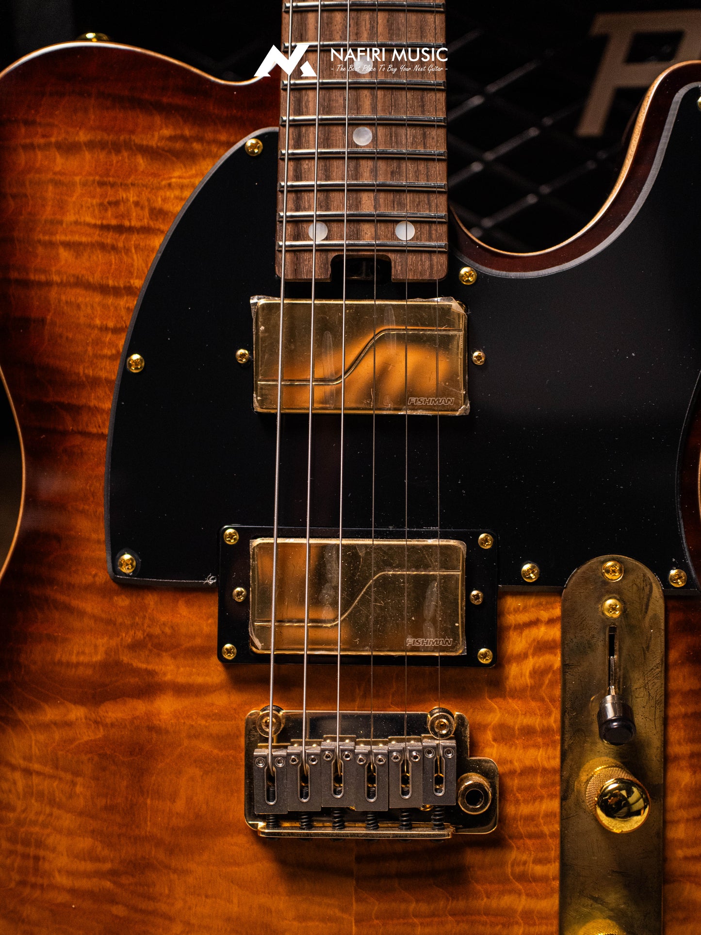 Soloking MT-1 FM 24 Deluxe HH MOD Fishman Fluence Gold in Shaded Edgeburst Nafiri Special Run
