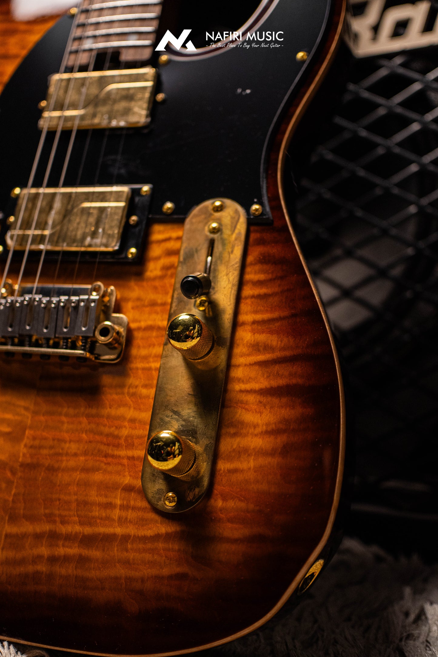 Soloking MT-1 FM 24 Deluxe HH MOD Fishman Fluence Gold in Shaded Edgeburst Nafiri Special Run