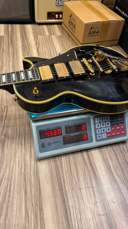 Gibson 1957 Les Paul Custom Reissue 3-Pickup Bigsby in Ebony w/Case 742580