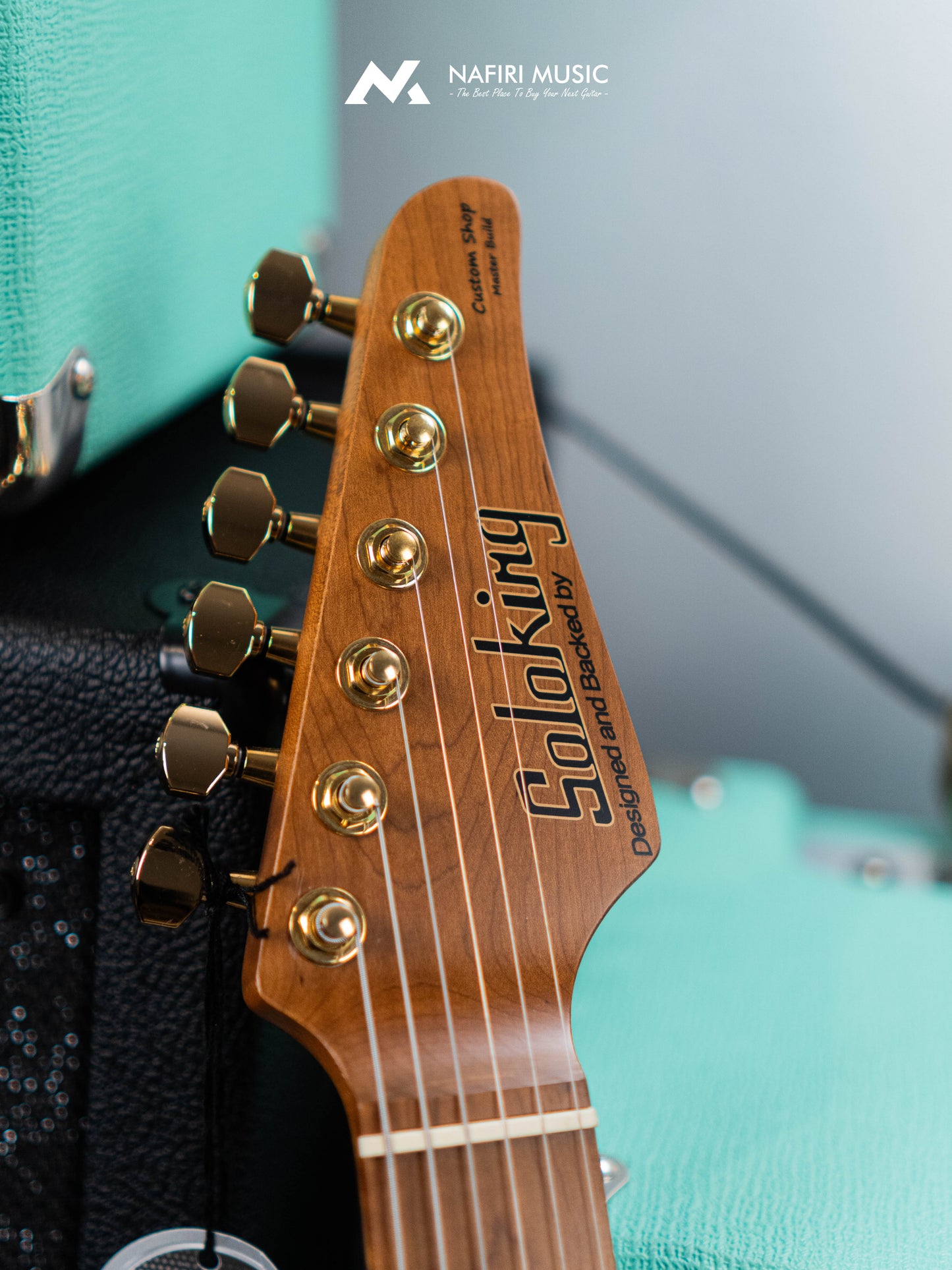 Soloking MT-1 Custom 24 FMN Elite with Flame Neck in Larimar Nafiri Special Run