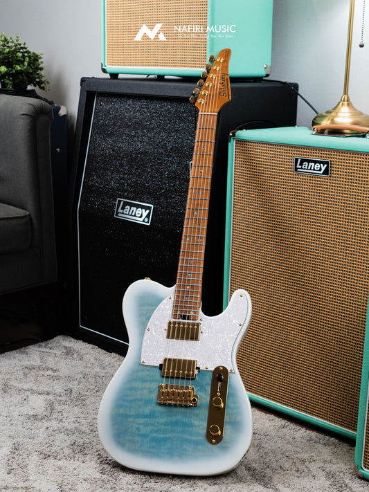 Soloking MT-1 Custom 24 FMN Elite with Flame Neck in Larimar Nafiri Special Run