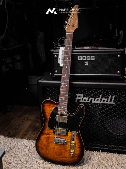 Soloking MT-1 FM 24 Deluxe HH MOD Fishman Fluence Gold in Shaded Edgeburst Nafiri Special Run