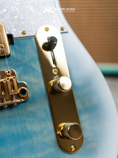 Soloking MT-1 Custom 24 FMN Elite with Flame Neck in Larimar Nafiri Special Run