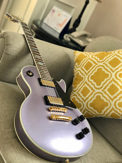 Tokai Love Rock Custom Shop LC-136S AB in Lavender Sparkle with Abalone Inlay