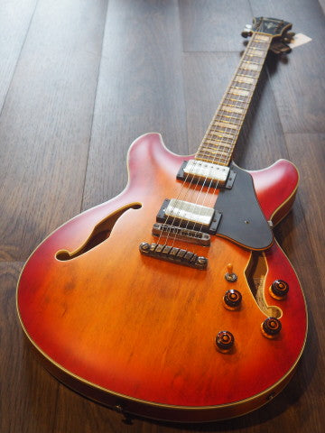 Ibanez ASV73-VAL Semi-Hollow Guitar In Vintage Amber Burst Low Gloss
