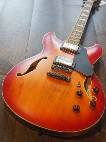 Ibanez ASV73-VAL Semi-Hollow Guitar In Vintage Amber Burst Low Gloss
