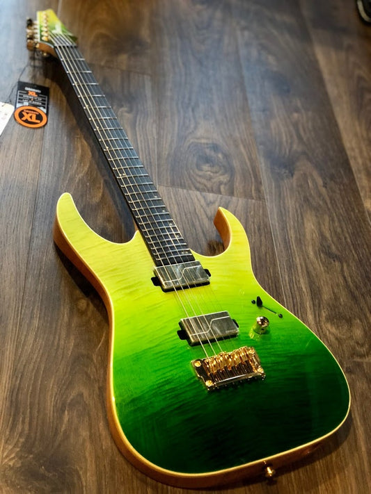 Ibanez LHM1 Luke Hoskin Signature in Transparent Green Gradation