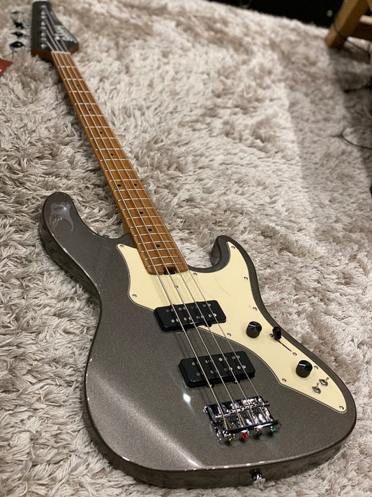 Soloking MJ-1 Classic Bass in Pewter Grey with Roasted Maple Neck