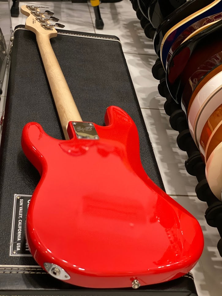 Squier Affinity Precision Bass PJ - Race Car Red with Laurel FB ...