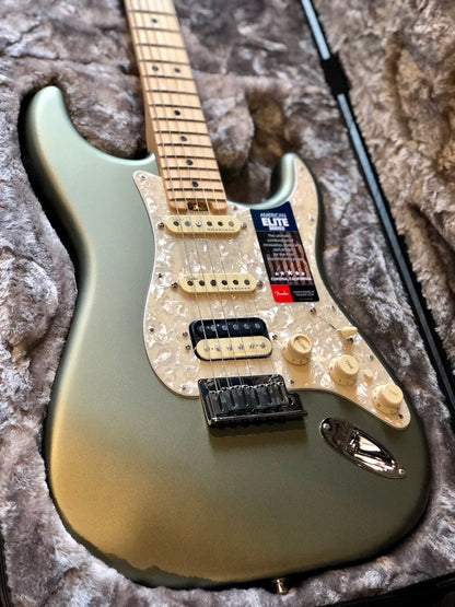 Fender American Elite Stratocaster HSS Shawbucker Maple Neck - Satin Jade Pearl Metallic