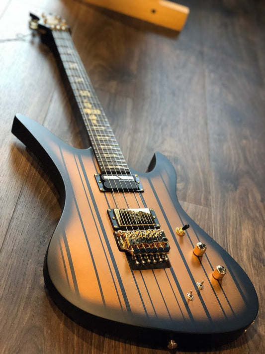 Schecter Synyster Gates Custom S in Satin Gold Burst with Sustainiac