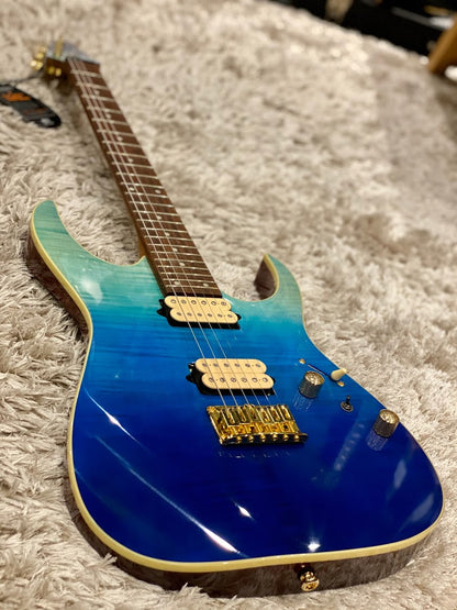 Ibanez RG421HPFM with Flamed Maple Top in Blue Reef Gradation