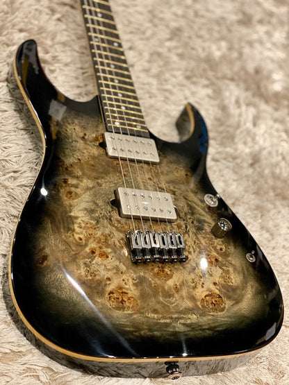 Ibanez Premium Series RG1121PB Guitar in Charcoal Black Burst