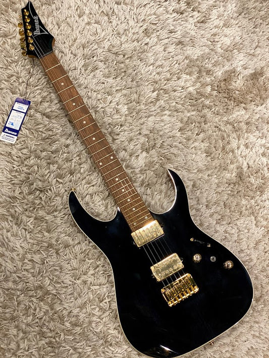 Ibanez RG421HPAH Electric Guitar with Ash Top in Blue Wave Black