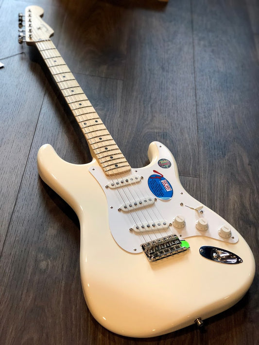 Fender Jimmie Vaughan Tex-Mex Stratocaster คอเมเปิล Olympic White