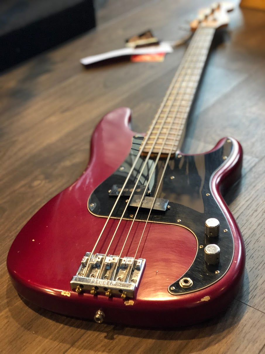 Fender Signature Nate Mendel Road Worn Precision Bass in Candy Apple Red