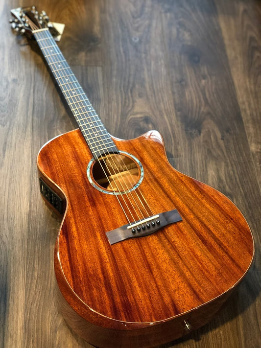 SQOE S360T SK in Natural with Solid Mahogany Top and Bevel Cut