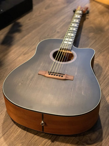 Chard WD68C acoustic electric in Black Satin with Fishman Presys