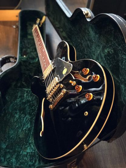 Tokai ES-73 Dual Cutaway Semi Hollow in Black Beauty Traditional Series