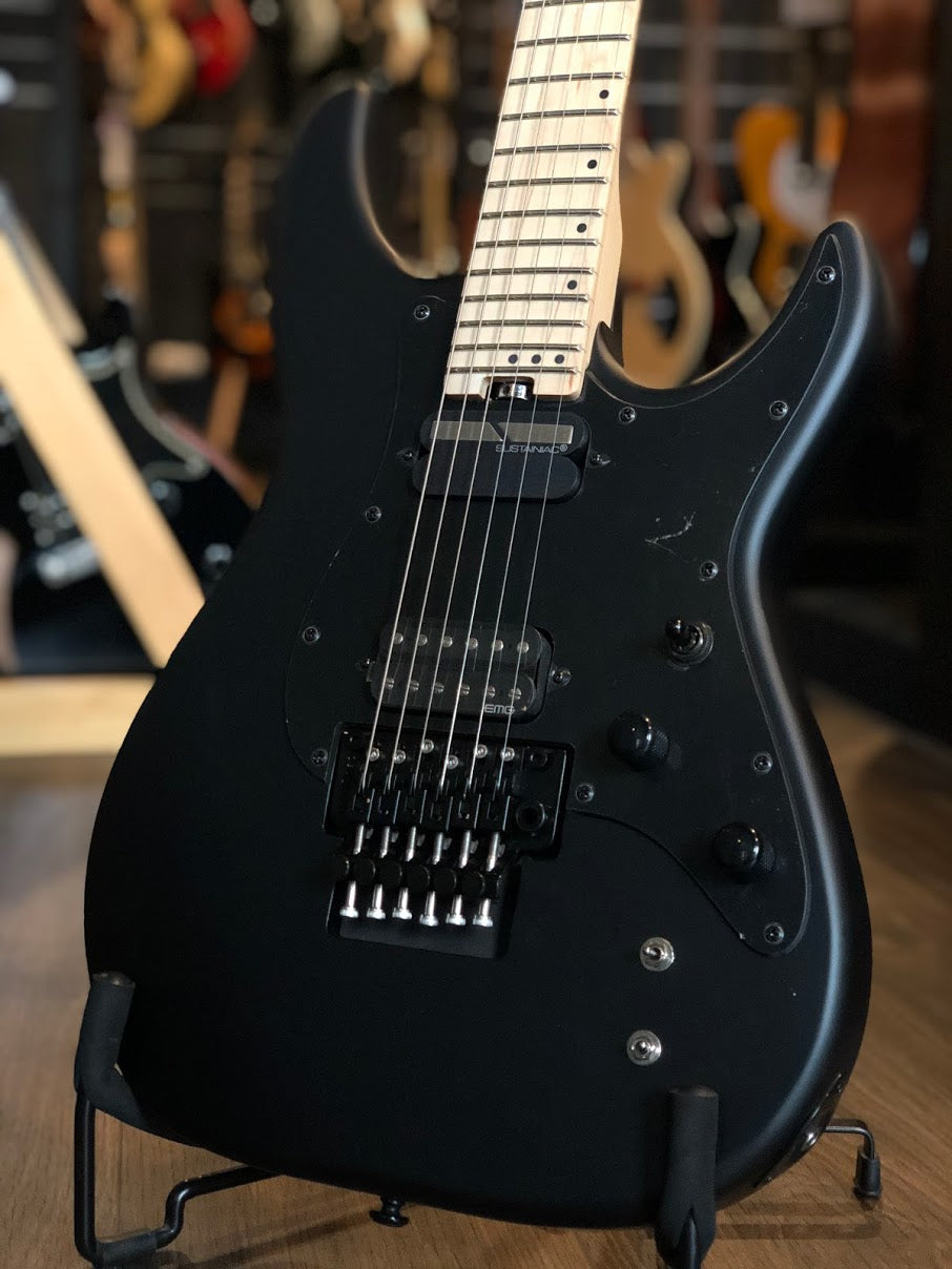 Schecter Sun Valley SS FR-S Floyd Rose in Satin Black with Sustainiac