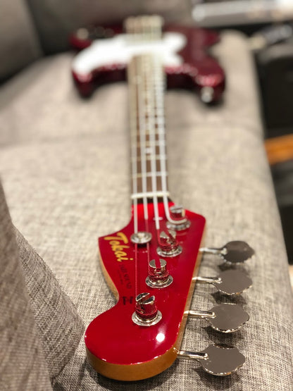 Tokai TJB-98 Jazz Sound Japan in Old Candy Apple Red with matching headstock