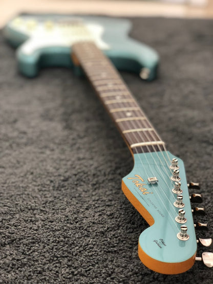 Tokai TST-96 OTM/R Goldstar Sound Japan in Ocean Turquoise Metallic with Matching Headstock