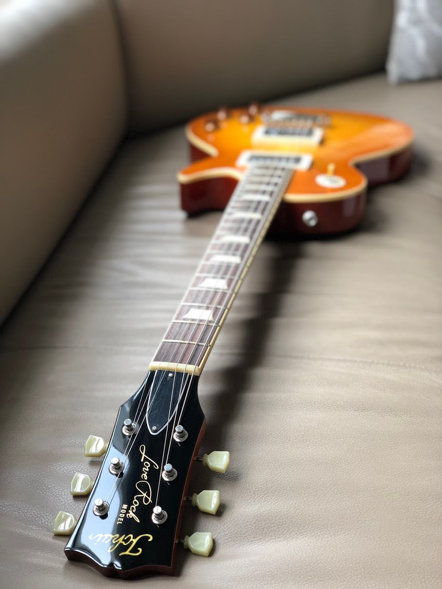 Tokai Love Rock LS-150F-3A HB Premium Series Japan with Solid Flamed Maple Top in Honeyburst