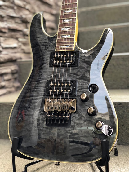 Schecter Omen Extreme-6 FR STBLK in Seethru Black