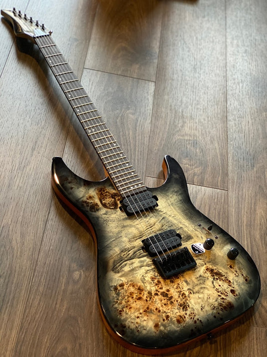Schecter C-6 Pro CB in Charcoal Burst