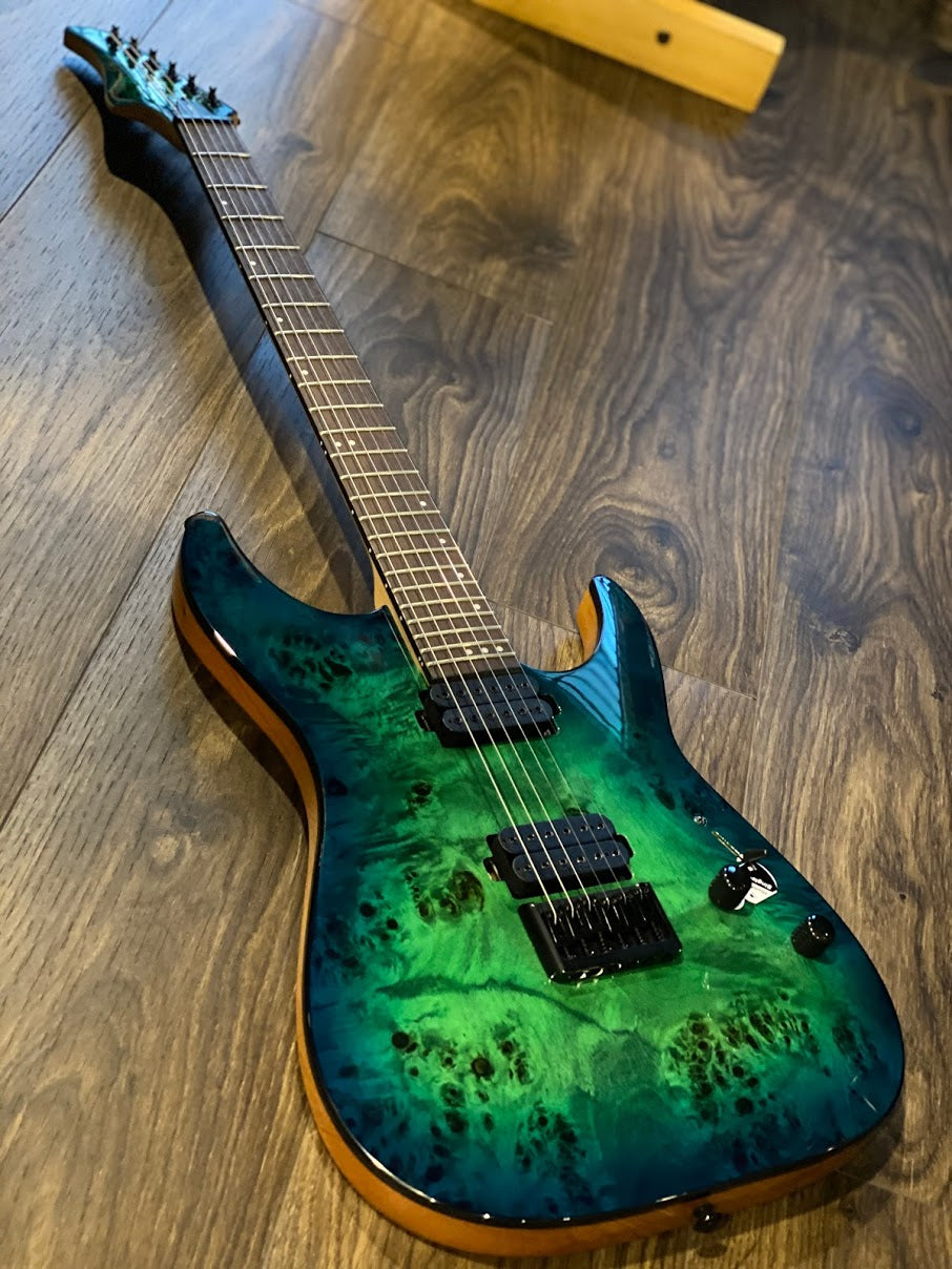 Schecter C-6 Pro AQB in Aqua Burst