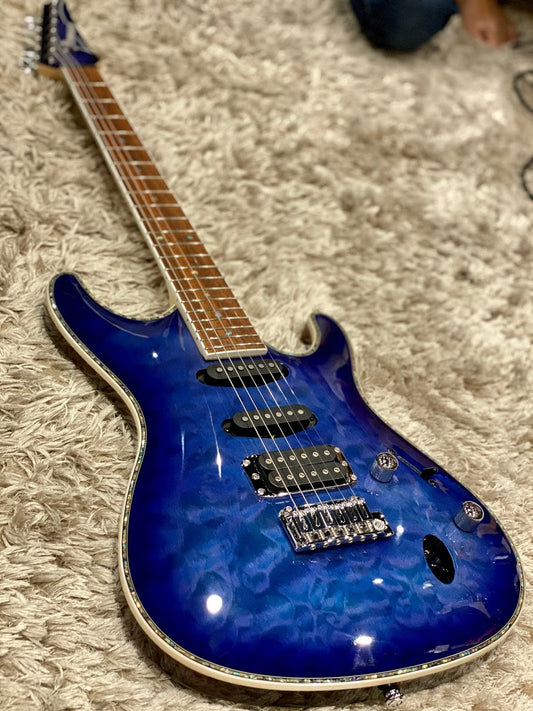 Ibanez SA360NQM-SPB Electric Guitar In Sapphire Blue