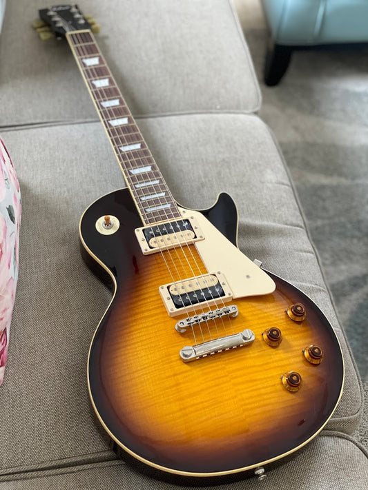 Tokai LS-136F ZB BS Love Rock Japan in Brown Sunburst with AAAA Flame Top