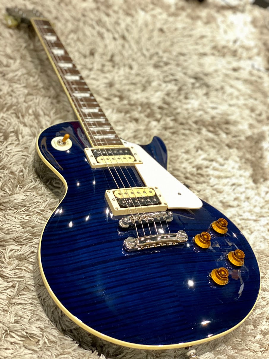 Tokai LS-136F ZB IB Love Rock Japan in Indigo Blue with AAAA Flame Top