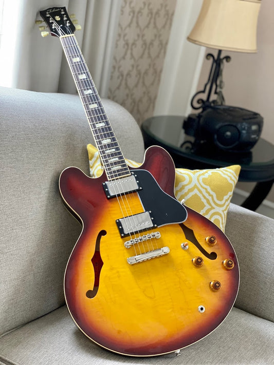Tokai ES-198 TB Semi Hollow Vintage Series in Tea Burst