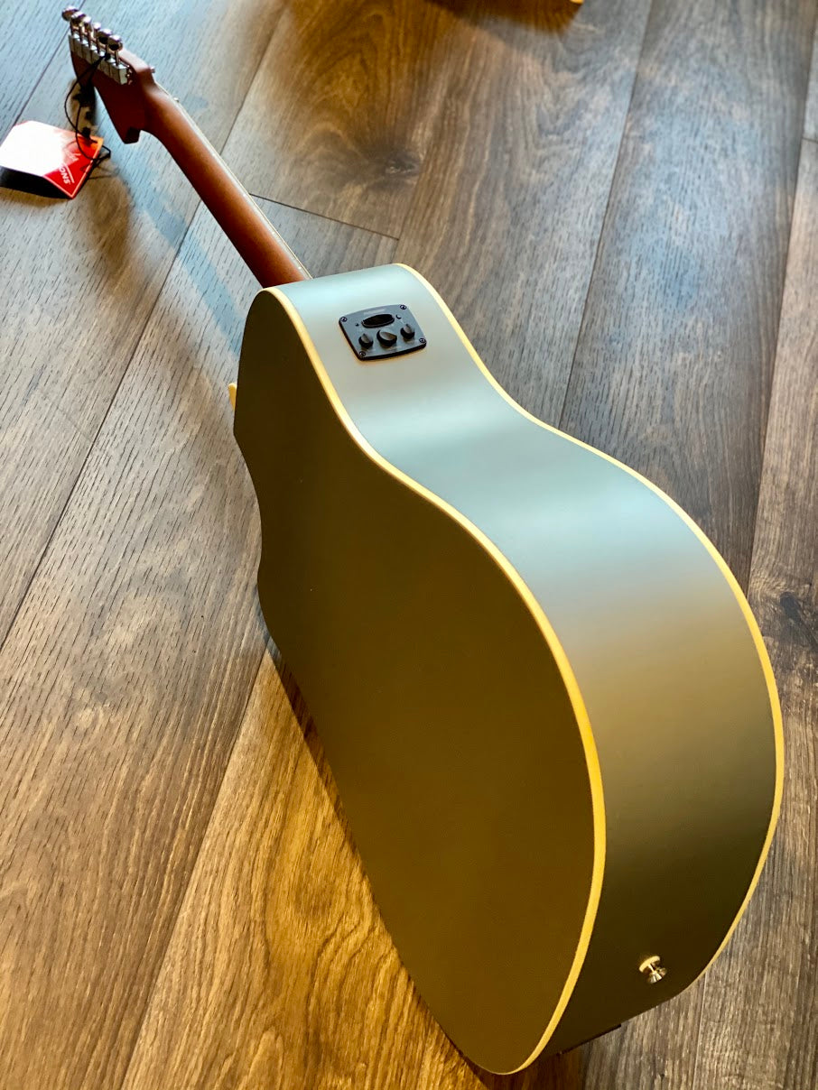 Fender California Redondo Player Slope-Slope-Shouldered Acoustic Electric สี Slate Satin