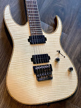 Ibanez Premium RG721FM NTF Flamed Maple Top in Natural Flat