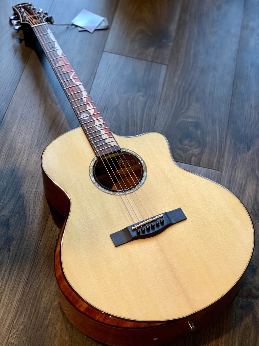 SQOE Spain A800-SK Bevel Cut with Solid Spruce Top in Natural