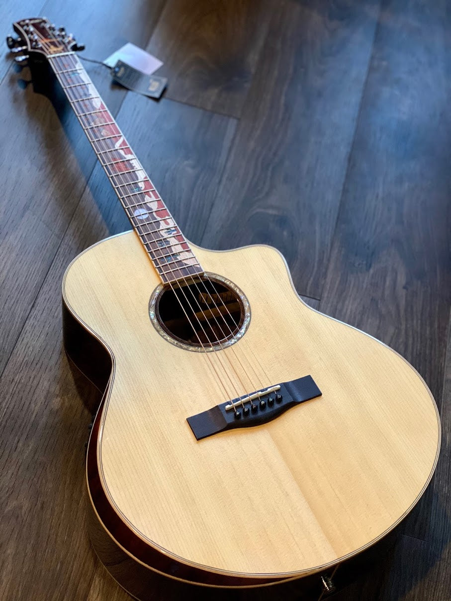 SQOE Spain A900-SK Bevel Cut with Solid Spruce Top in Natural