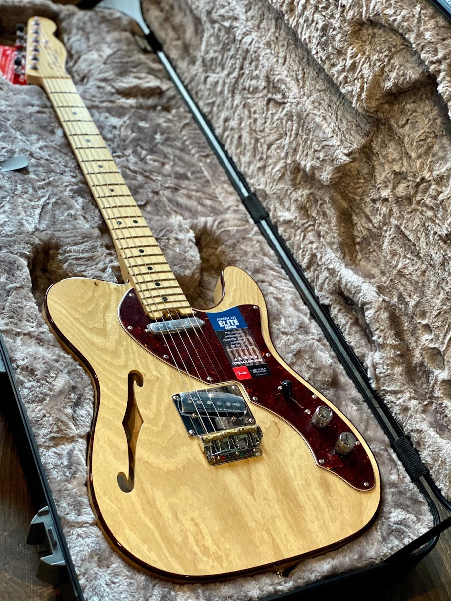 Fender American Elite Telecaster Thinline with maple FB in Natural