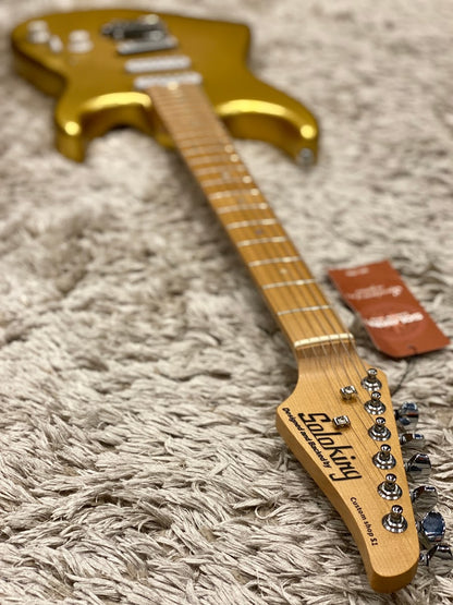 Soloking MS-1 Custom 22 SSS in Satin Shoreline Gold Matte with Roasted Maple Neck and Alder Body